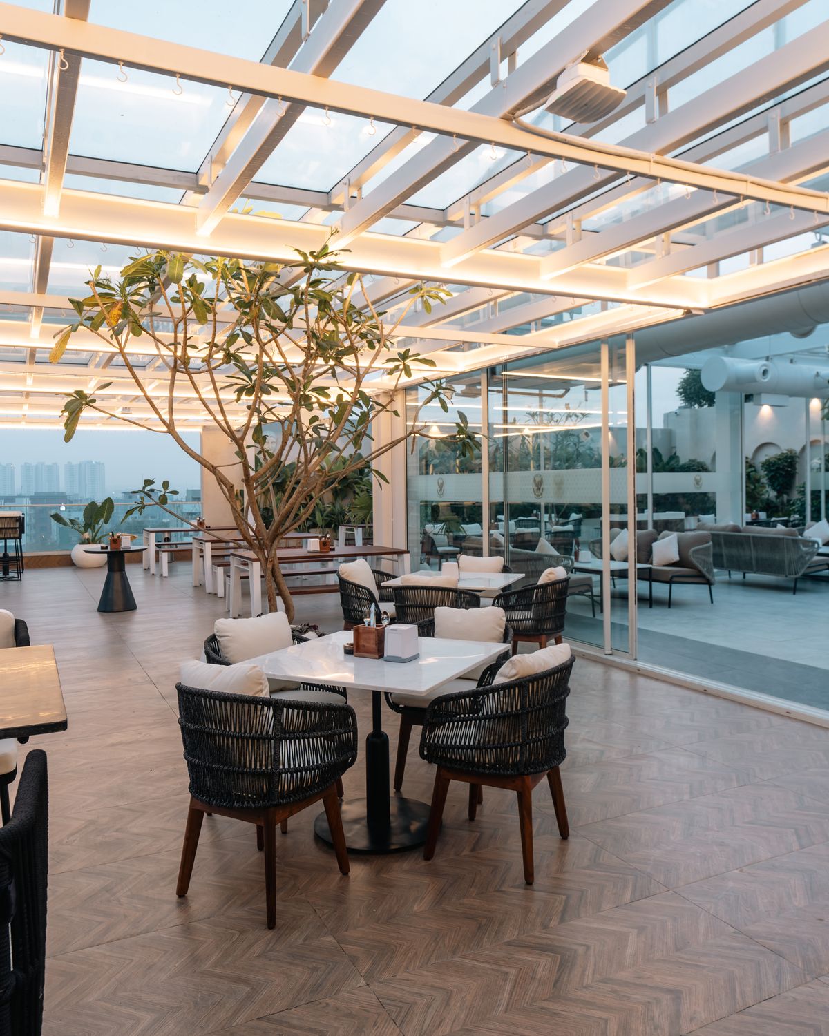 Rooftop Skyline Dining